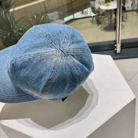 Pr@da Prada джинсовая бейсболка с треугольным козырьком Джинсовый