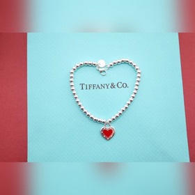 Уровень покупки TIFF Tiffany сердечко красный эмаль браслет серде