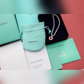 Уровень покупки TIFF Tiffany сердечко красный эмаль браслет серде