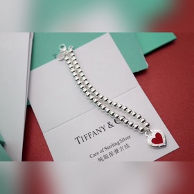 Уровень покупки TIFF Tiffany сердечко красный эмаль браслет серде