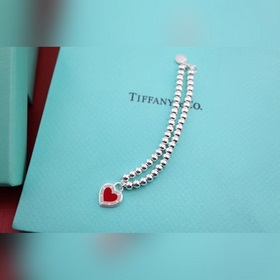 Уровень покупки TIFF Tiffany сердечко красный эмаль браслет серде