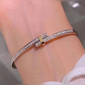 Модель Tiffany 23C Новая модель Браслет с бриллиантами двух цвето