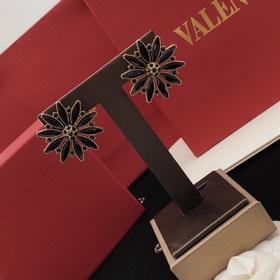Номер FSED0006 Versace Серьги-гвоздики с черными бриллиантами в ф