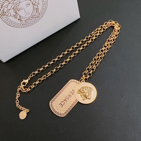 Высококачественное колье Versace с изображением головы Медузы, ор