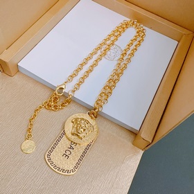 Высококачественное колье Versace с изображением головы Медузы, ор