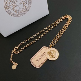 Высококачественное колье Versace с изображением головы Медузы, ор