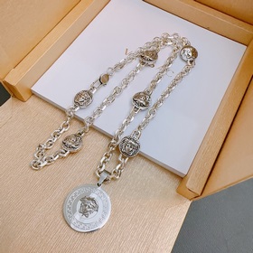 Высококачественное колье Versace с изображением головы Медузы, ор