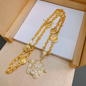 Высококачественное колье Versace с изображением головы Медузы, ор