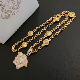 Высококачественное колье Versace с изображением головы Медузы, ор