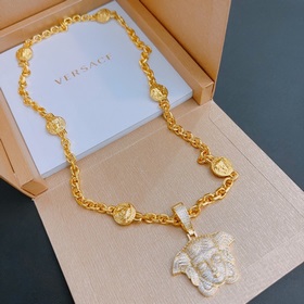 Высококачественное колье Versace с изображением головы Медузы, ор