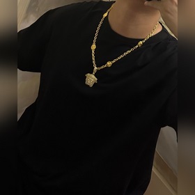 Высококачественное колье Versace с изображением головы Медузы, ор