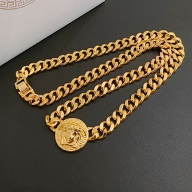Высококачественное ожерелье Versace с изображением Медузы, оригин