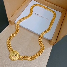 Высококачественное ожерелье Versace с изображением Медузы, оригин