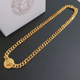 Высококачественное ожерелье Versace с изображением Медузы, оригин