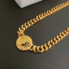 Высококачественное ожерелье Versace с изображением Медузы, оригин