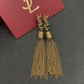 Новые роскошные серьги с бахромой от Saint Laurent, подобно вечер