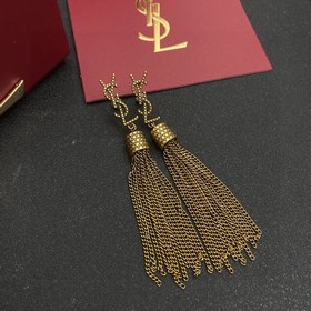 Новые роскошные серьги с бахромой от Saint Laurent, подобно вечер