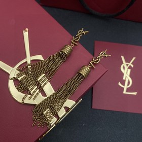 Новые роскошные серьги с бахромой от Saint Laurent, подобно вечер