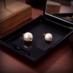 YSL Saint Laurent жемчужные серьгиз оригинального латунного матер