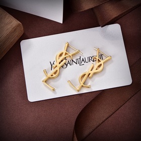 YSL Saint Laurent буквальные серьгиз оригинальной латуни. Компани
