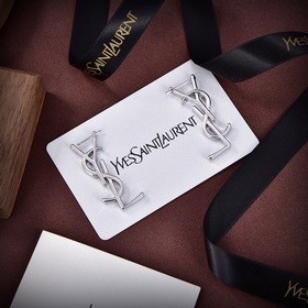 YSL Saint Laurent буквальные серьгиз оригинальной латуни. Компани