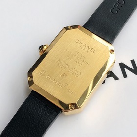 Женские кварцевые часы Chanel Black Gold Small Sugar Cube Размер 