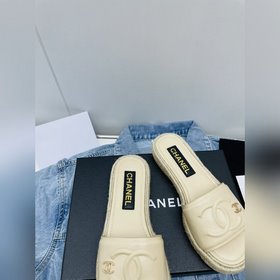 Chanel 23 новейшие тапочки Тапочкиз овечьей кожи с плетеным водоо