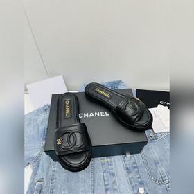 Chanel 23 новейшие тапочки Тапочкиз овечьей кожи с плетеным водоо