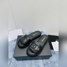 Chanel 23 новейшие тапочки Тапочкиз овечьей кожи с плетеным водоо