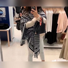 Dior CD с логотипом, большое шарф-шаль, плед, три в одном, матери