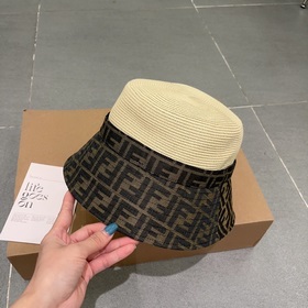 FD Fendi Новая модель шляпы-котелка с козырьком из ткани контраст