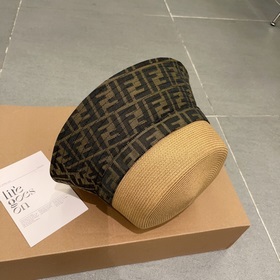 FD Fendi Новая модель шляпы-котелка с козырьком из ткани контраст