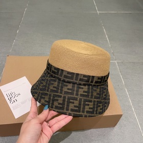 FD Fendi Новая модель шляпы-котелка с козырьком из ткани контраст
