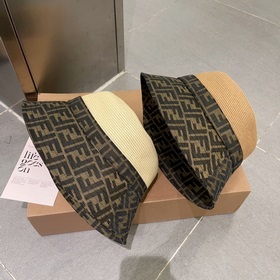 FD Fendi Новая модель шляпы-котелка с козырьком из ткани контраст