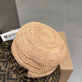 Новая модель шляпы FD Fendi, изготовлена из рафии, с комбинирован