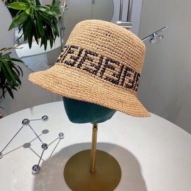 FD Fendi соломенная шляпа, полностью ручной работы, высококачеств