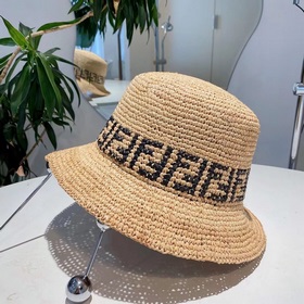 FD Fendi соломенная шляпа, полностью ручной работы, высококачеств