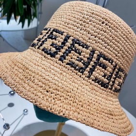 FD Fendi соломенная шляпа, полностью ручной работы, высококачеств