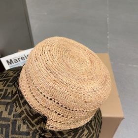 Новая модель шляпы FD Fendi, изготовлена из рафии, с комбинирован