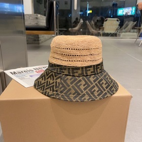 Новая модель шляпы FD Fendi, изготовлена из рафии, с комбинирован