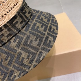 Новая модель шляпы FD Fendi, изготовлена из рафии, с комбинирован