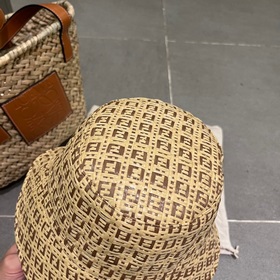 FD Fendi, новая модель шляпы-панамы, шляпа-рыбачка, высококачеств