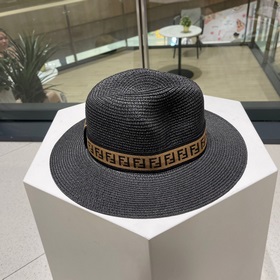 Новая модель шляпы FD Fendi, изготовлена из рафии, с комбинирован