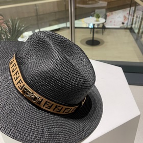 Новая модель шляпы FD Fendi, изготовлена из рафии, с комбинирован
