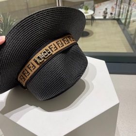 Новая модель шляпы FD Fendi, изготовлена из рафии, с комбинирован
