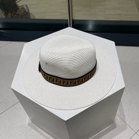 Новая модель шляпы FD Fendi, изготовлена из рафии, с комбинирован