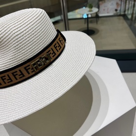 Новая модель шляпы FD Fendi, изготовлена из рафии, с комбинирован