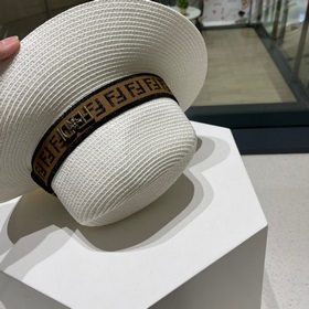 Новая модель шляпы FD Fendi, изготовлена из рафии, с комбинирован
