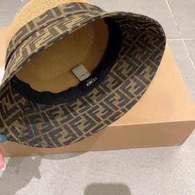 FD Fendi Новая модель шляпы-котелка с козырьком из ткани контраст