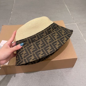 FD Fendi Новая модель шляпы-котелка с козырьком из ткани контраст